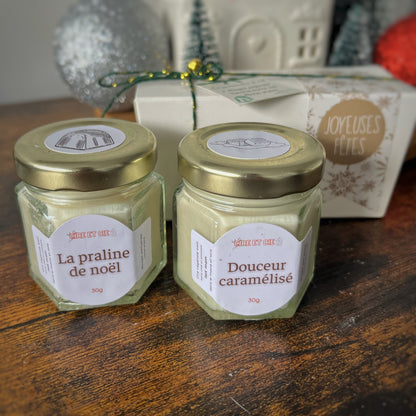 Coffret de 2 bougies - Les gourmandises de noël Cire et cie