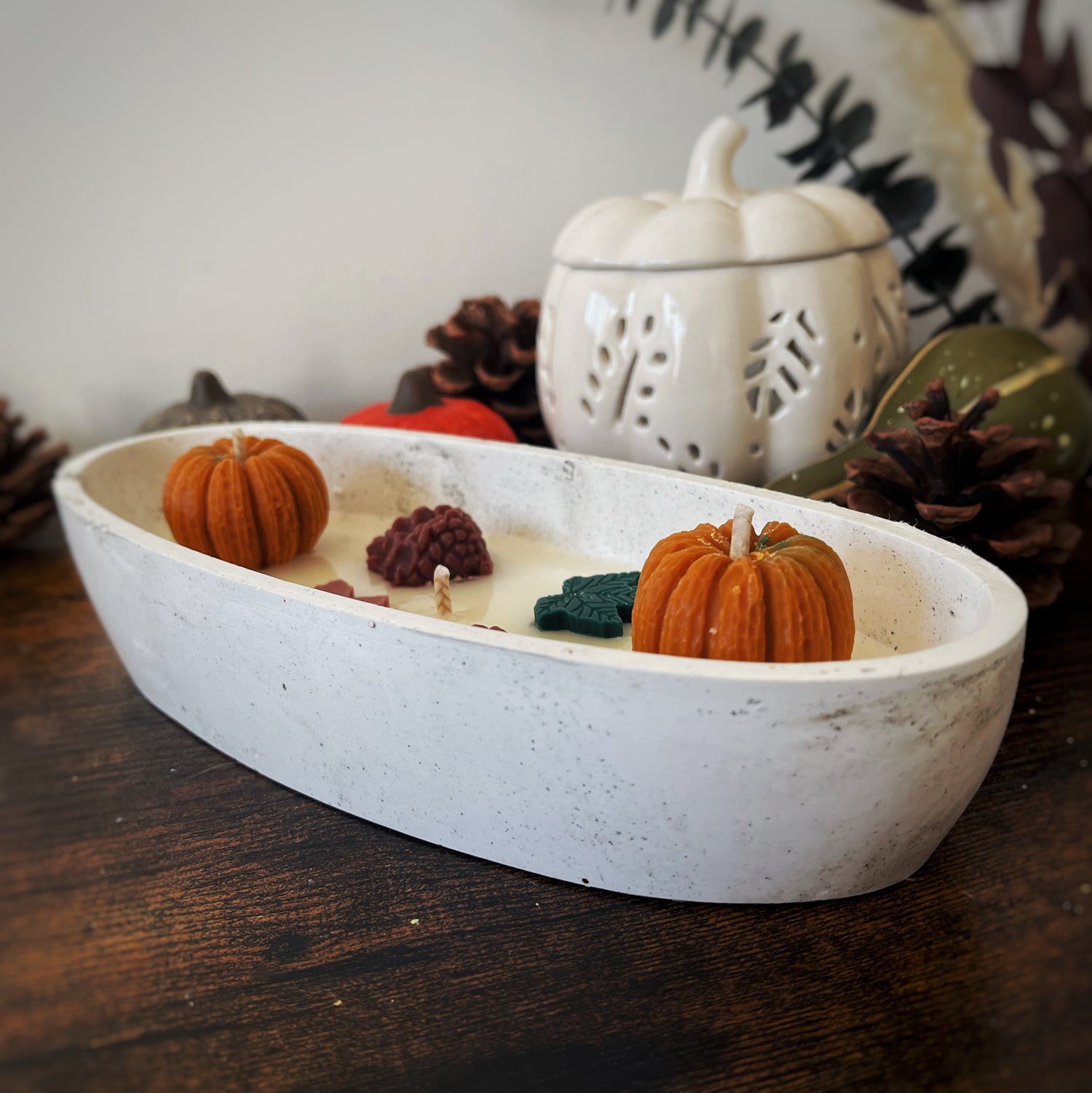 Bougie centre de table petit 110g - citrouille merveilleuse Cire et cie