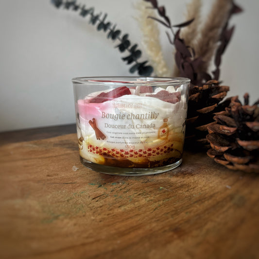 Bougie chantilly - Douceur du canada Cire et cie
