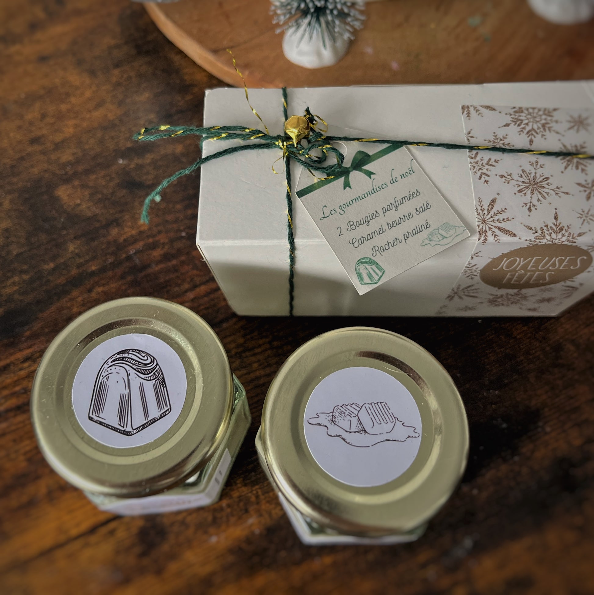 Coffret de 2 bougies - Les gourmandises de noël Cire et cie