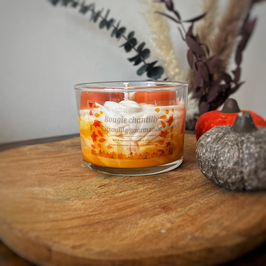 Bougie chantilly - Citrouille merveilleuse Cire et cie