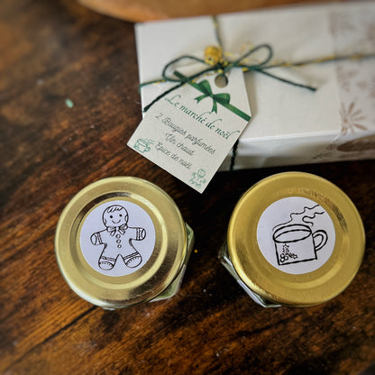 Coffret de 2 bougies - Le marché de noël Cire et cie