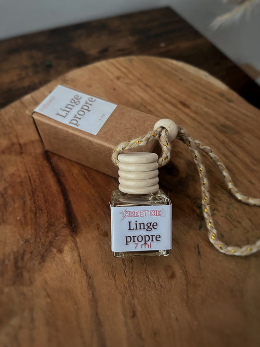 Diffuseur pour voiture- Linge propre Cire et cie