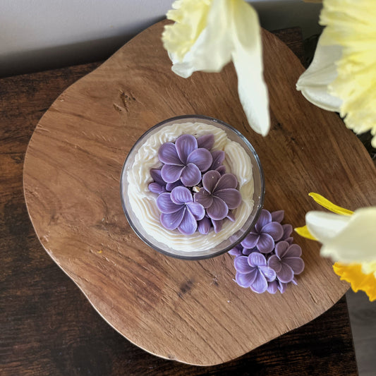Bougie chantilly- Lilas Cire et cie